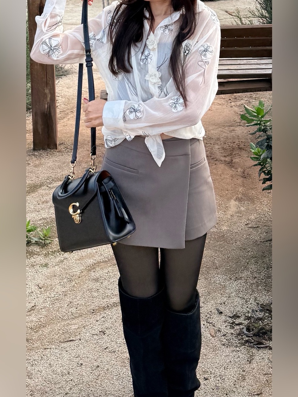 ZARA Taupe brown skort (pre owned)